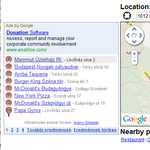 Itt a mini Google-térkép, hasznos szolgáltatásokkal