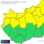 Veszélyjelzést adtak ki 12 megyére zivatar miatt