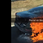 Ilyet is ritkán látni: egy Ferrari Caifornia T lángolt az út mellett – videó