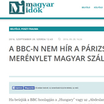 Kiakadtak a Magyar Időknél, hogy a BBC-n nem találták az írásukat