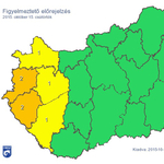 Narancssárgára áztathat ma az eső két megyét – térkép