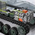 Hibrid V10-es dízelmotorral támadnak a legújabb tankok