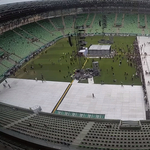 Látványos videón, ahogy átalakul a Fradi-stadion egy koncert miatt