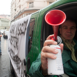 Taxis demonstráció Budapesten