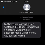 Sms-ben és telefonhívással toborozzák a nézőket Orbán Viktor március 15-i beszédére