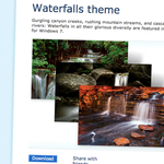 Fantasztikus fotók vízesésekről, Windows 7 témaként