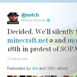 A Minecraft is tiltakozik a SOPA ellen