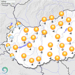 Mínuszokkal terhelt, napos idő várható