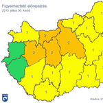 Szélvihar, jégeső az év legmelegebb napja után - térkép