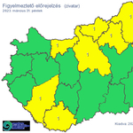 Jégeső, villámlás, széllökés – figyelmeztetést adott ki az Országos Meteorológiai Szolgálat