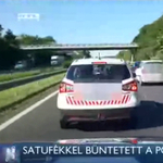 Az M7-es autópálya belső sávjában pöffeszkedett a polgárőr, és még neki állt feljebb – videó