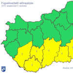 Térkép: nagy esők jönnek, figyelmeztetést adtak ki holnapra