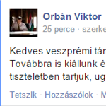 Orbán közlendője a veszprémi bukta után