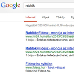 Rablóként ismeri fel a Fideszt a Google kereső