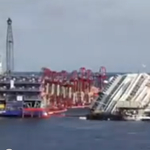 Döbbenetes videó: nézze meg egy percben a Costa Concordia egyenesbe állítását