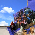 Street art percek: festékbe forgatott tehenek (videó)