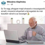 Mészáros alapítványa Hide the Pain Harold képével hirdette a támogatások elnyeréséről szóló posztját