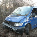 Halott lehetett a sofőr, amikor fák közé hajtott a Mercedes – fotó