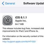 Megjelent az iOS 8.1.1