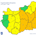 Figyelmeztetés tizenhat megyére és Budapestre – térkép