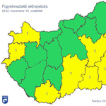 Figyelmeztetést adtak ki nyolc megyére - térkép