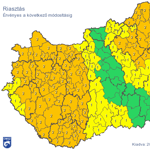 Itt a legfrissebb riasztási térkép az ítéletidőről