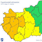 Heves vihar jön szerdán, figyelmeztetést adtak ki