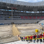 Megnézte a válogatott az épülő Puskás Ferenc Stadiont – fotók