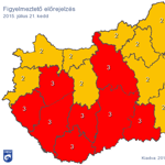 Térkép: tarkállik az ország a hőségben