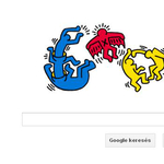 Keith Haring figurák ugrálnak ma a Doodle-ban