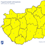 Térkép: Besárgult az ország, mindenhol leszakadhat az ég