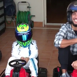 Az év legcukibb versenyén Massa kisfiától kapott ki Daniel Ricciardo – videó