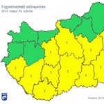 Figyelmeztetést adtak ki: a fél országban jön az eső