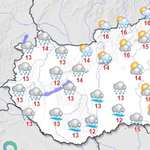 Borongós és esős lesz a hétfő, délnyugaton hullhat a legtöbb csapadék