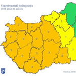 Narancsba borul holnap a fél ország - térkép