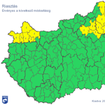 Ónos eső: Már csak elsőfokú riasztás van északkeleten