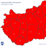 Piros figyelmeztetést adtak ki az extrém hőség miatt