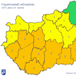 Térkép: Özönvízszerű eső, heves viharok miatt narancssárgában az ország