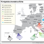 Térkép: Íme a 8 út, amelyen a menekültek Európába érkeznek