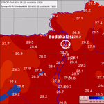 Ma volt 2014 eddigi legmelegebb napja - hőtérkép