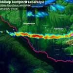 Térkép: 270 kilométeres zivatarlánc állt össze a Dunántúlon