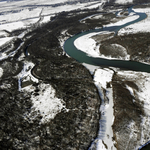 Látványos légi felvételek a Tisza hólepte vízgyűjtőiről - Nagyítás-fotógaléria