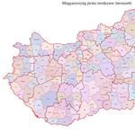 Térkép: így osztanák fel új járásokra Magyarországot