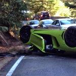 17 éves sofőr borított tetőre egy ritka Lamborghinit – fotó