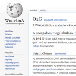 A Wikipédián is szócikk lett az O1G