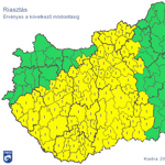 Ömleni fog az eső országszerte - növelték a riasztási fokozatot (térkép)