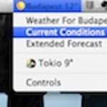 Frissülő időjárás-adatok a menüsávon OS X alatt, ingyen