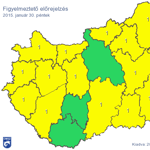 Térkép: Eső és hó miatt is adtak ki mára figyelmeztetést