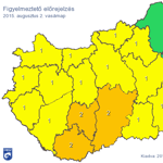 Térkép: Özönvízszerű eső, viharok miatt adtak ki figyelmezetést