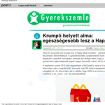 Krumpli helyett alma a Happy Meal menüben. Reform vagy trükk?